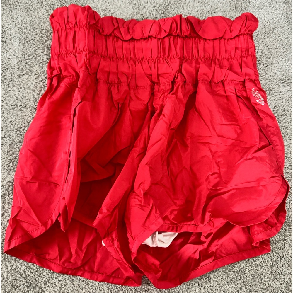 Red free people shorts